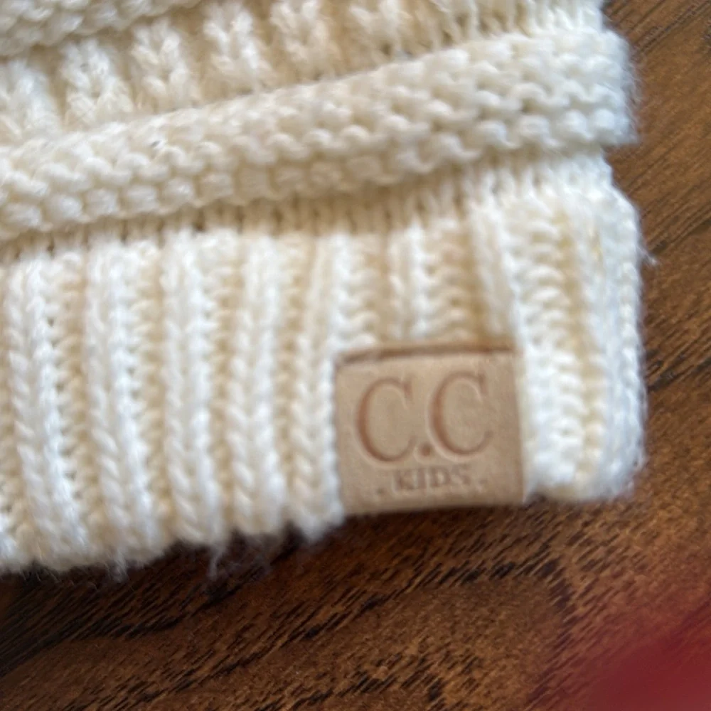 CC kids ivory beanie